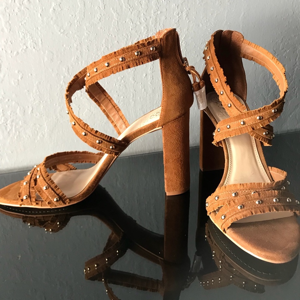 Vince Camuto Tan Suede Heels